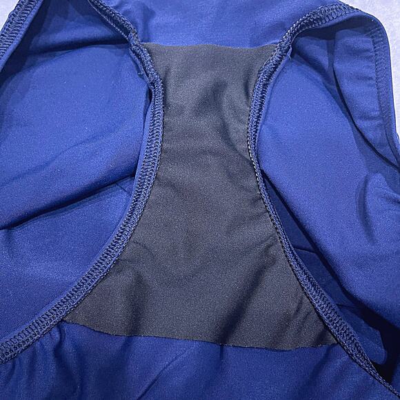 LANDS END Tummy Control Swim Skirt Blue Built In Liner Modest Womens 14 - Picture 4 of 6